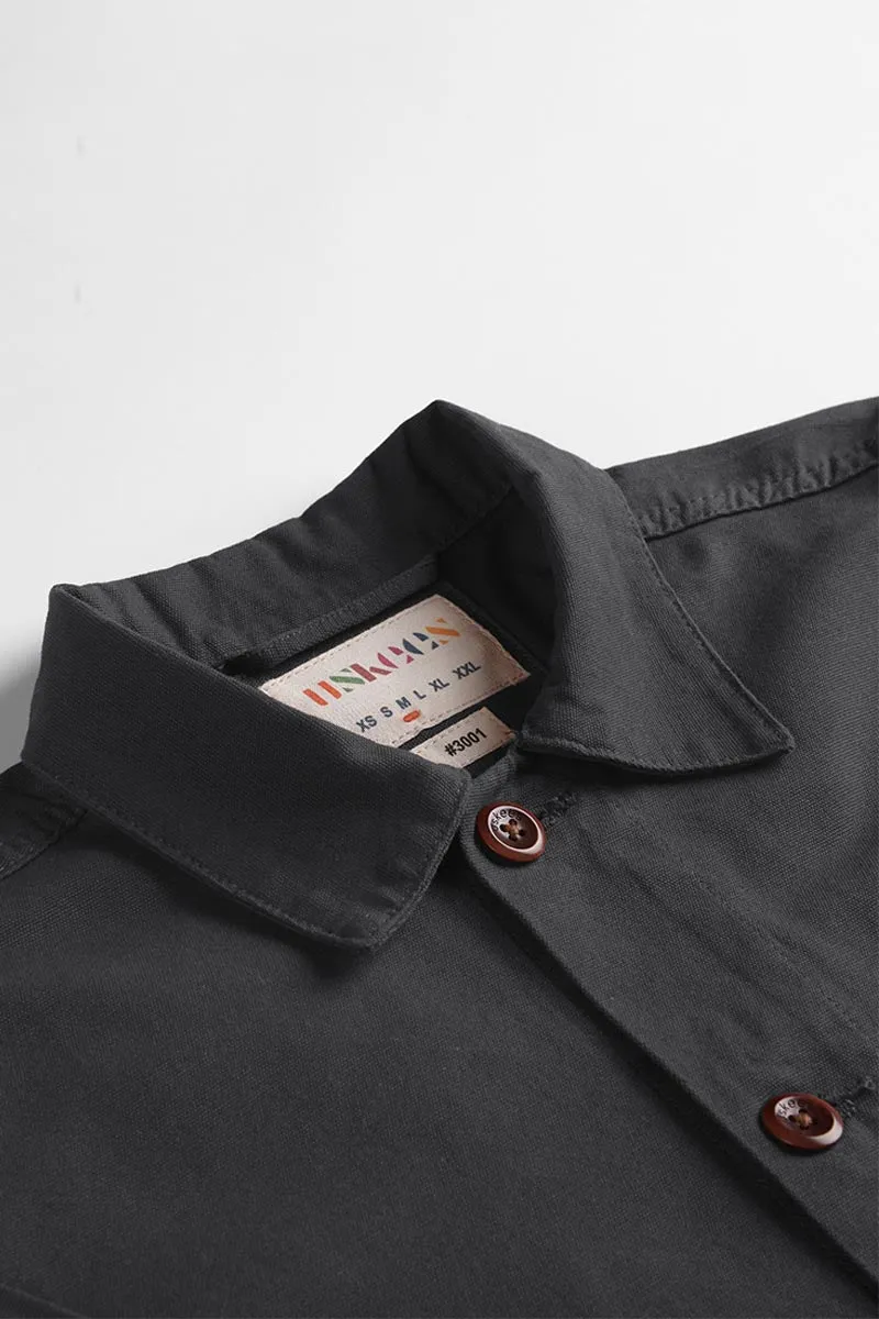 3001 Button Overshirt | Charcoal