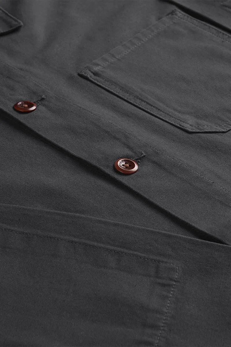 3001 Button Overshirt | Charcoal