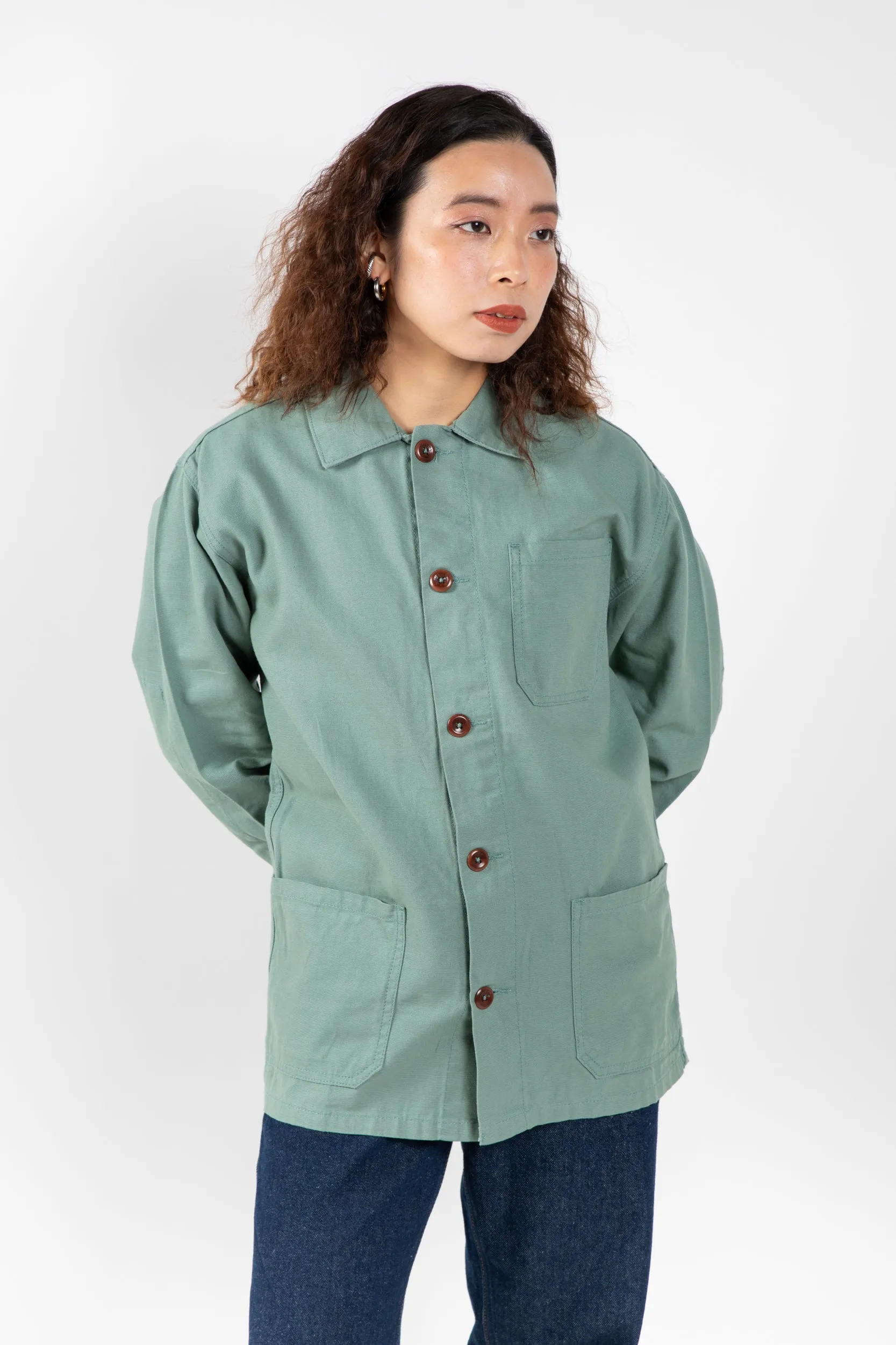 3001 Button Overshirt | Eucalyptus