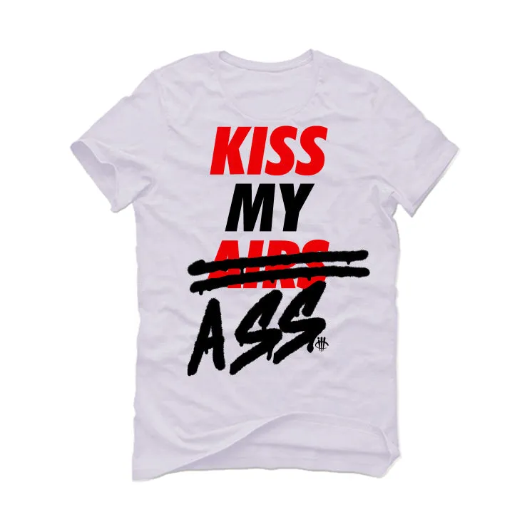 Air Jordan 4 Red Cement - White T-Shirt (KISS MY AIRS)