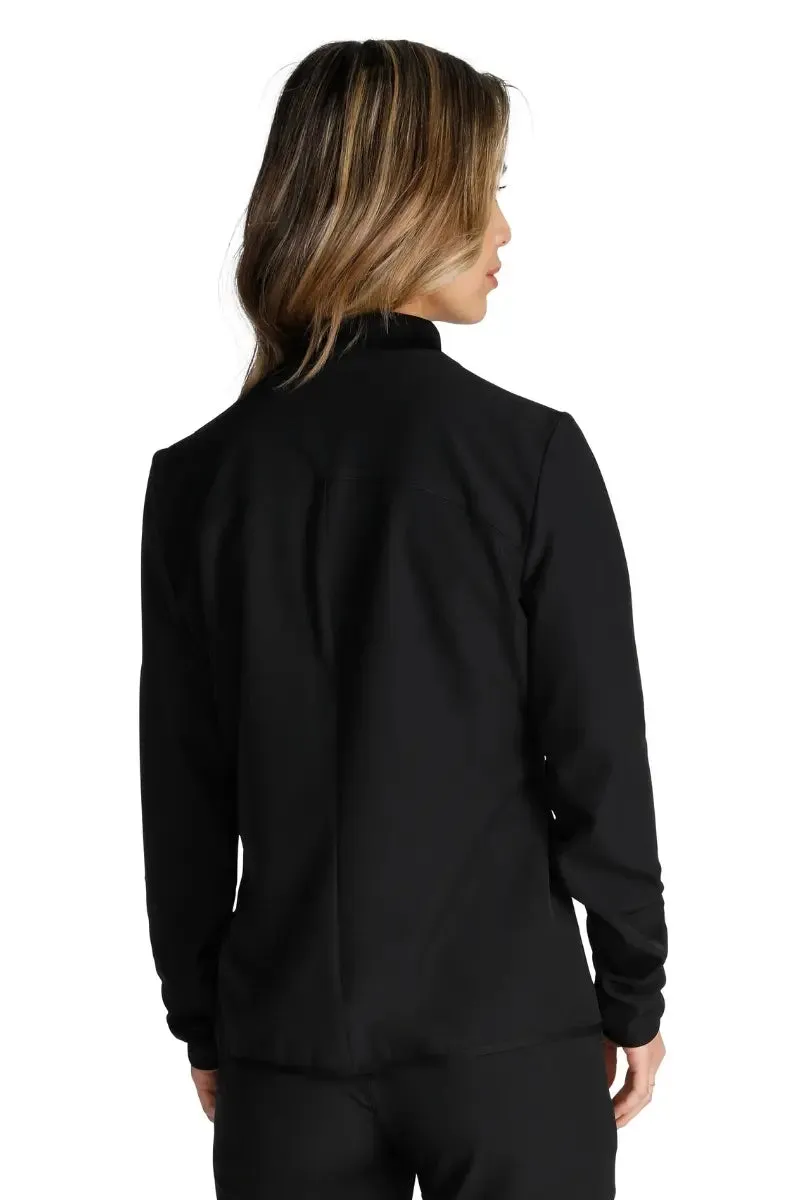 Allura Women's Zip-Up Scrub Jacket | Black