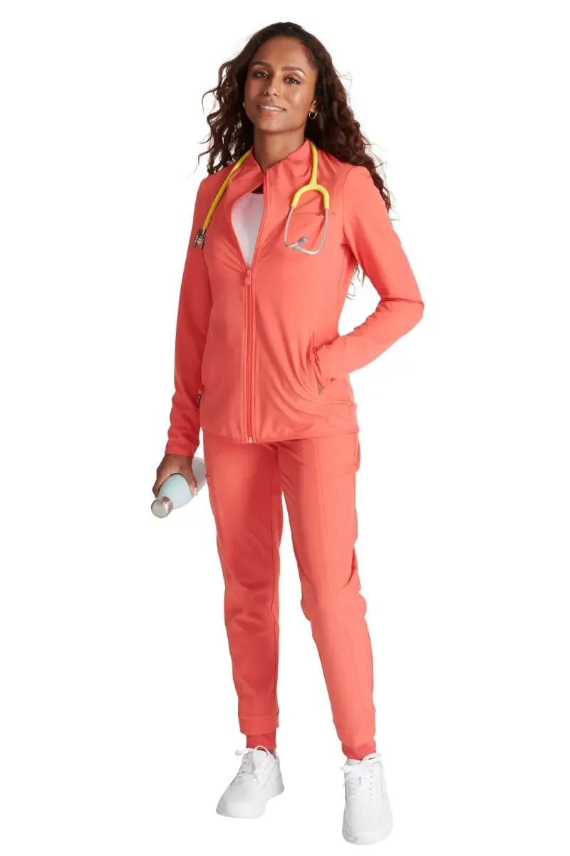 Allura Women's Zip-Up Scrub Jacket | Cayenne