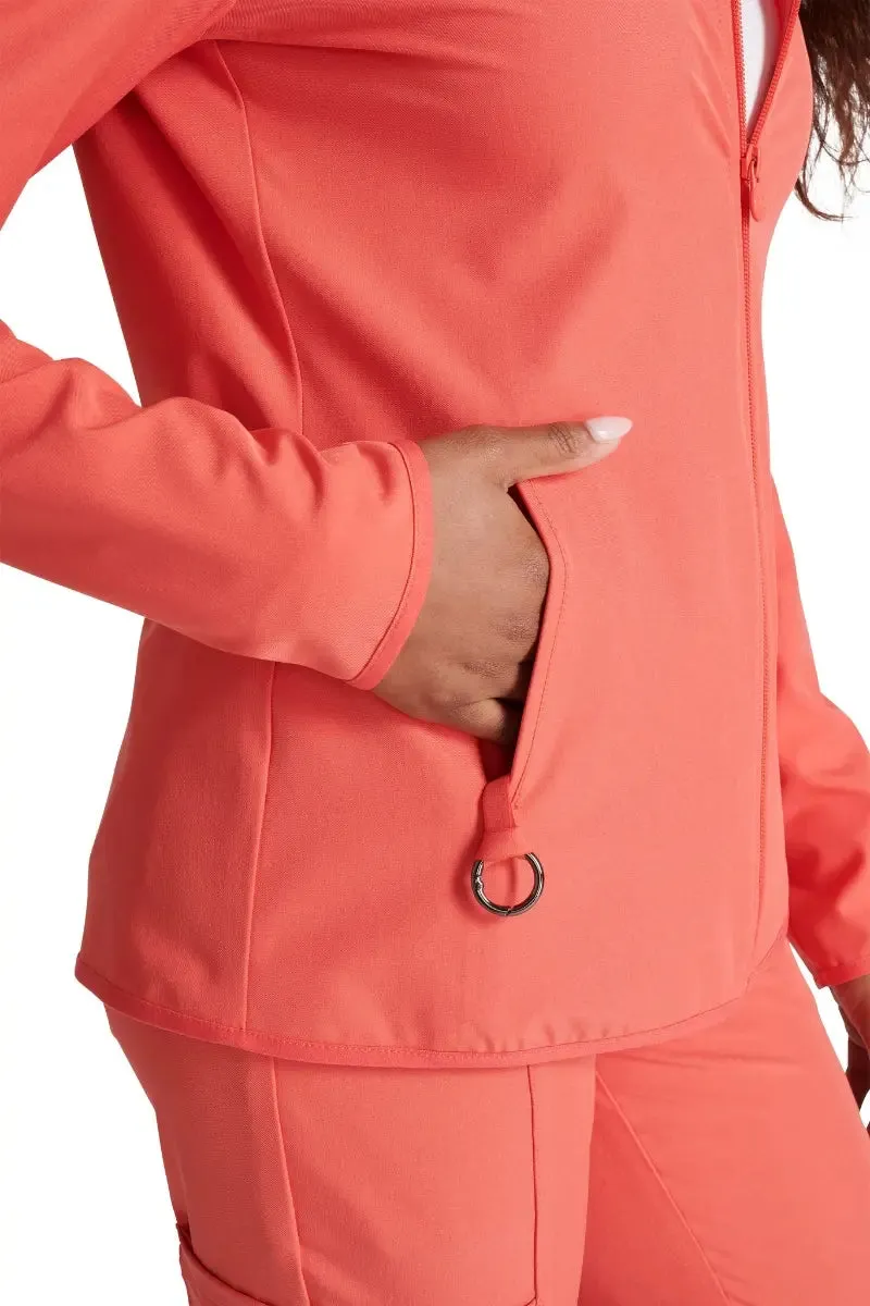 Allura Women's Zip-Up Scrub Jacket | Cayenne