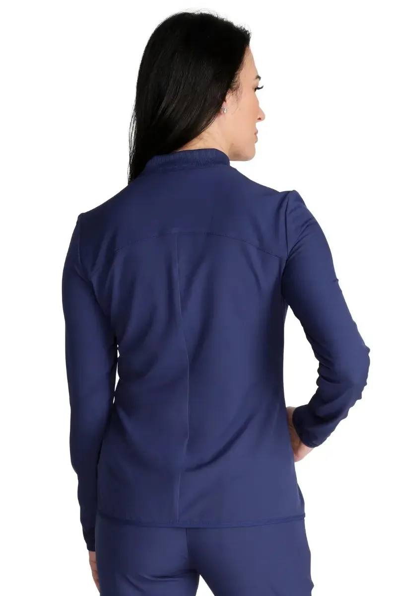 Allura Women's Zip-Up Scrub Jacket | Navy