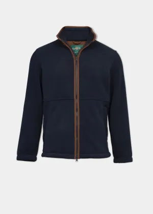 Aylsham Men's Fleece Jacket In Dark Navy - Regular Fit