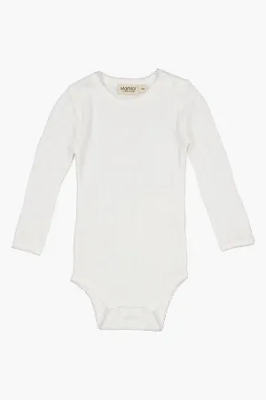 Baby Onesie MarMar Copenhagen Benedicte Pointelle Girls - Cloud