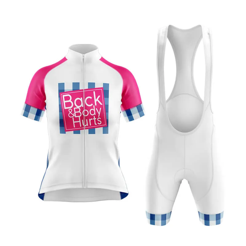 Back & Body Hurts (V2-White) Club Cycling Kit