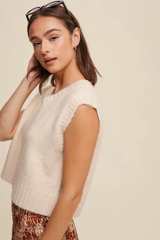 Belen Soft Touch Cropped Knit Vest