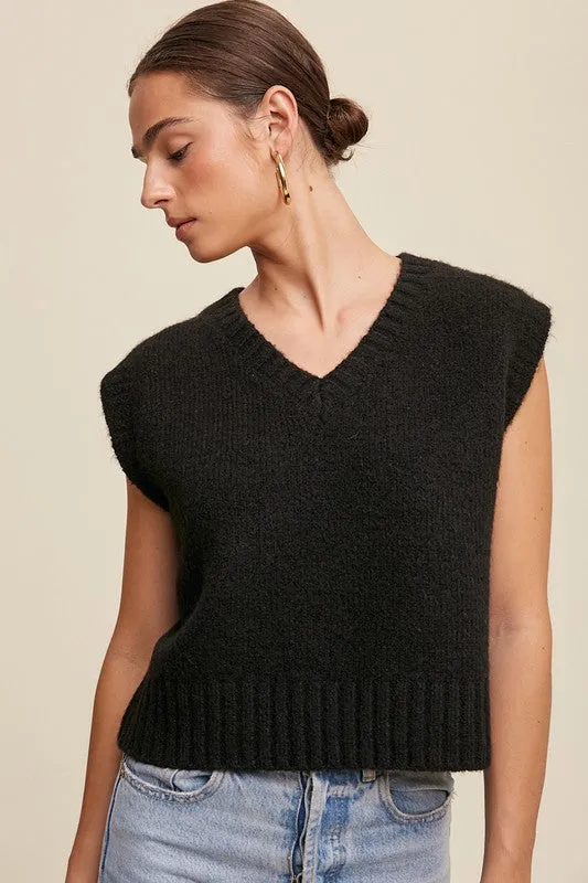 Belen Soft Touch Cropped Knit Vest