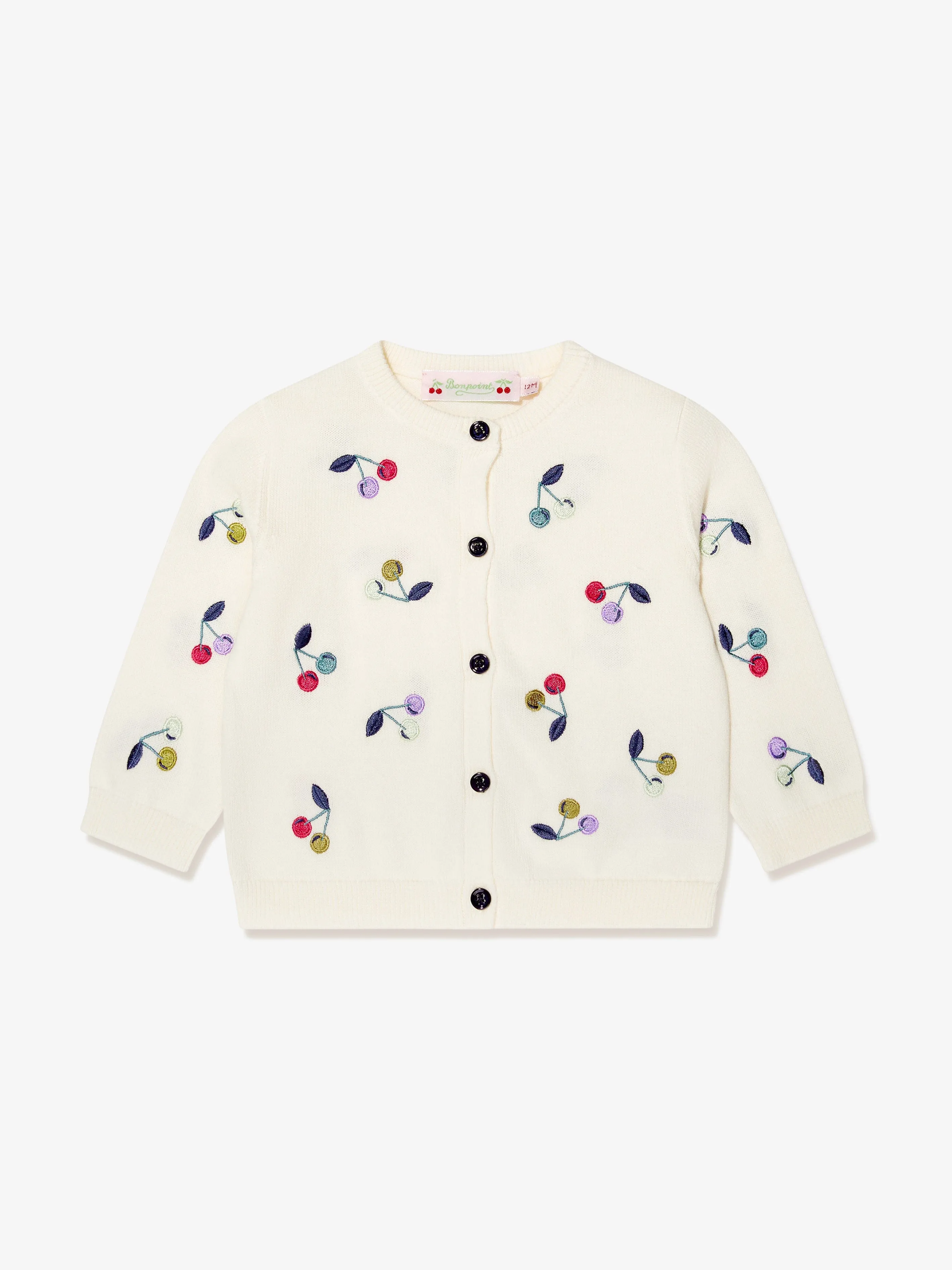 Bonpoint Girls Claudie Cardigan in White