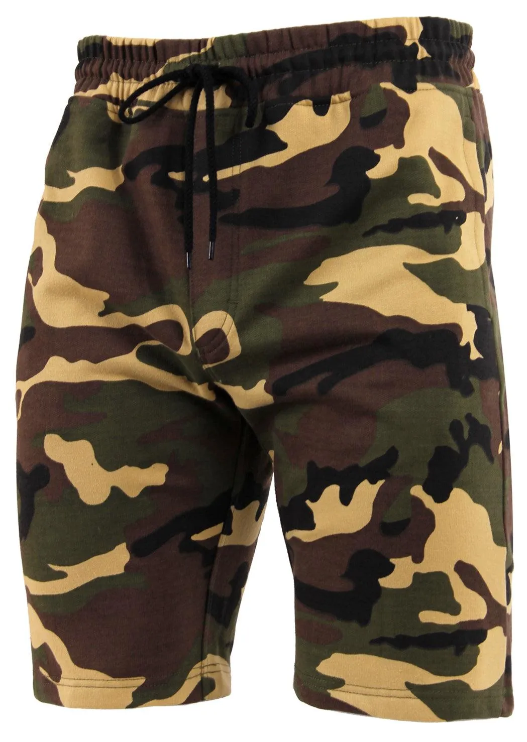 Camo & Solid Color Sweatshorts