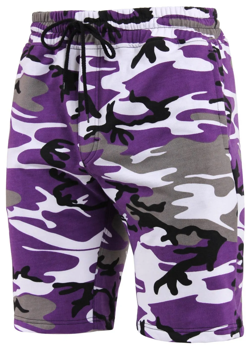 Camo & Solid Color Sweatshorts