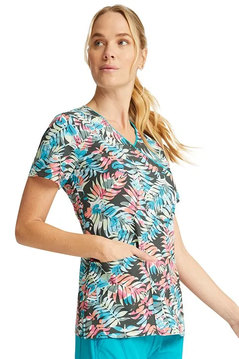 Cherokee Women's Mock Wrap Print Top | Loving Tropic