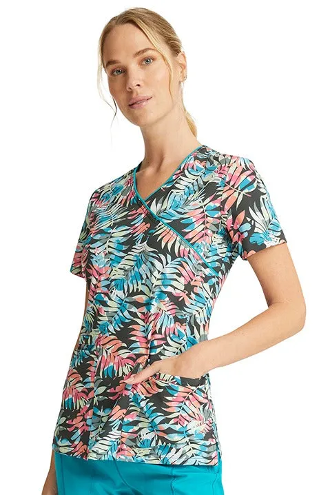 Cherokee Women's Mock Wrap Print Top | Loving Tropic