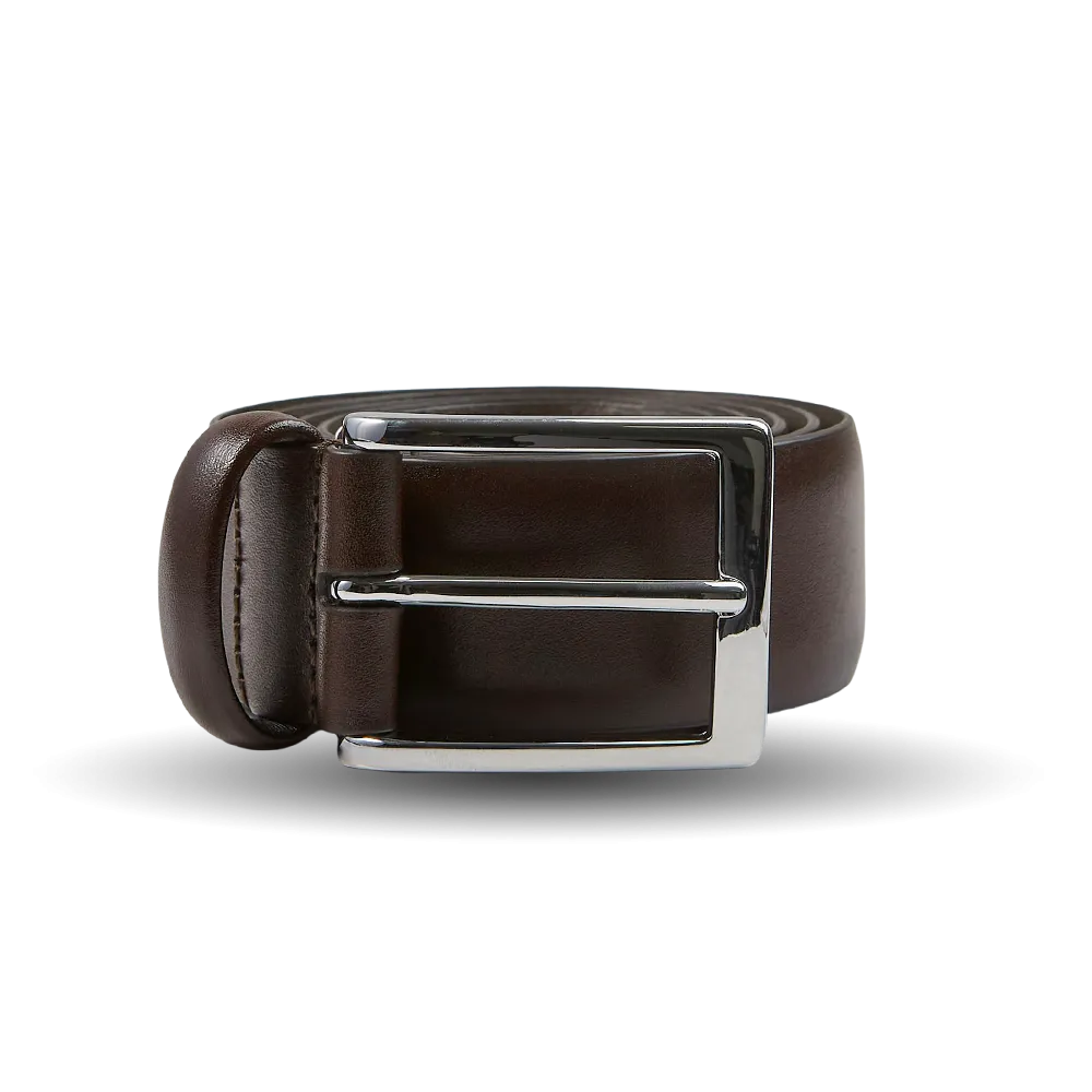 Chocolate Calf Leather 35mm Belt