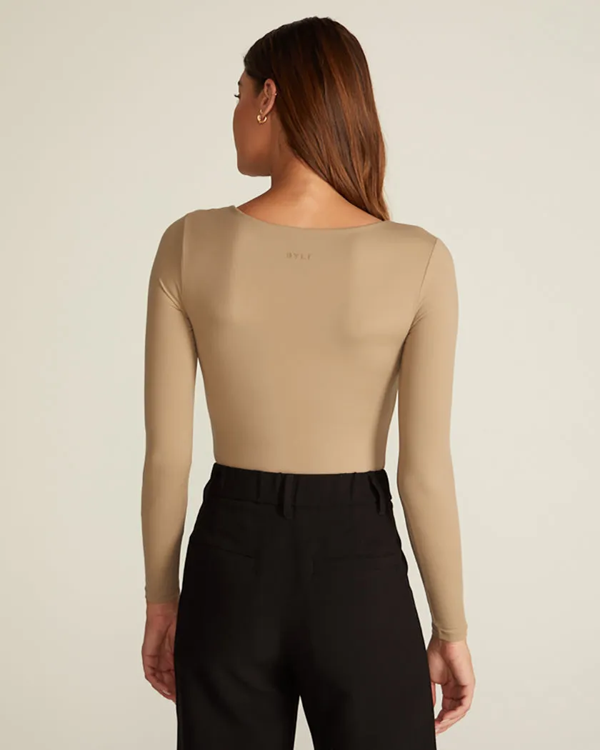 Contour Scoopneck Long Sleeve Bodysuit