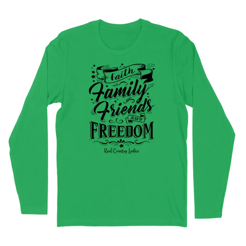 Faith Family Friends Black Print Hoodies & Long Sleeves