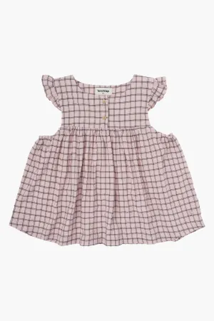 Girls Shirt Tocoto Vintage Check Ruffle Pink