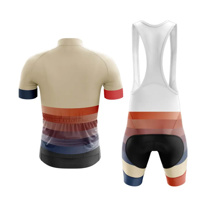 Gradient Frequency Club Cycling Kit (Beige-Orange-Blue)