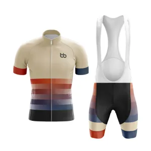 Gradient Frequency Club Cycling Kit (Beige-Orange-Blue)