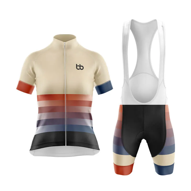 Gradient Frequency Club Cycling Kit (Beige-Orange-Blue)