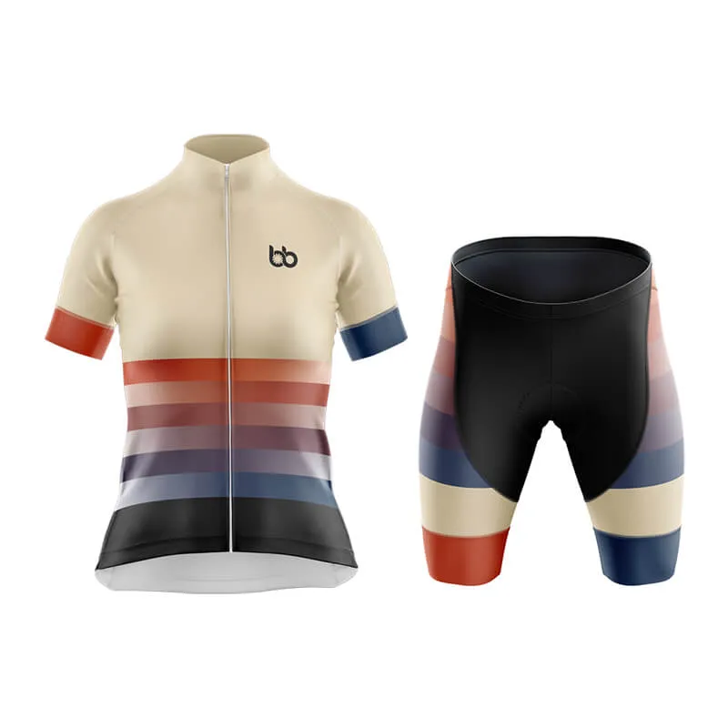 Gradient Frequency Club Cycling Kit (Beige-Orange-Blue)