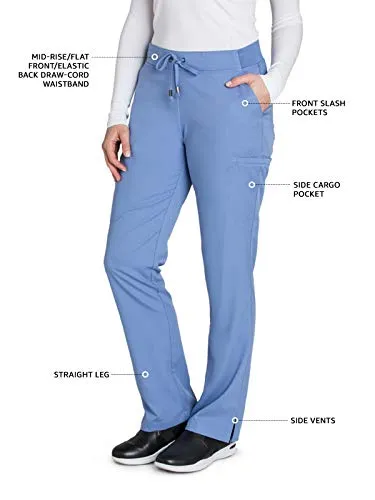 Grey's Anatomy 4277 6-Pocket Flat Front Pant for Women– Modern Fit Medical Scrub Pant