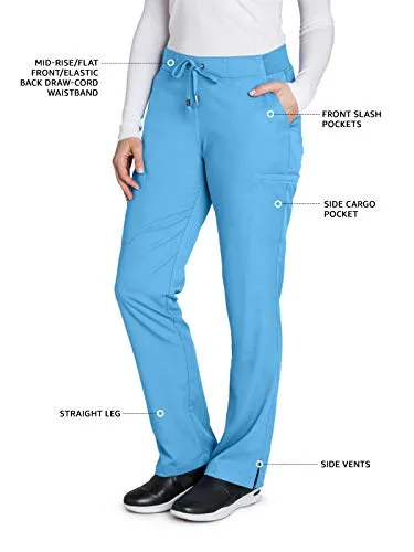 Grey's Anatomy 4277 6-Pocket Flat Front Pant for Women– Modern Fit Medical Scrub Pant