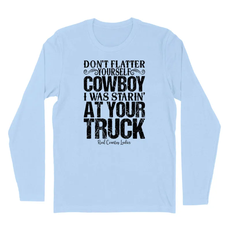 I Was Starin' At Your Truck Black Print Hoodies & Long Sleeves