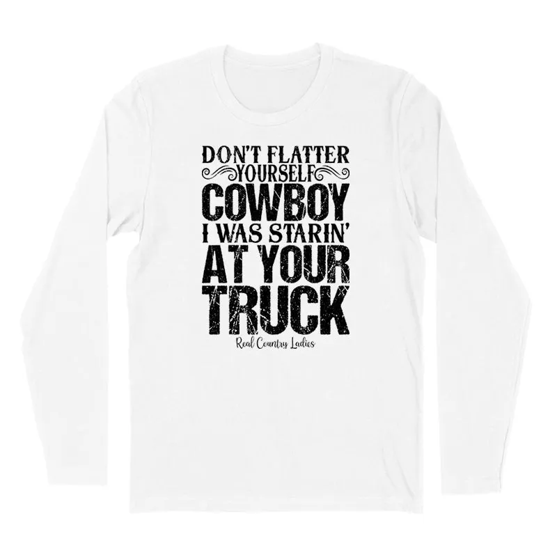 I Was Starin' At Your Truck Black Print Hoodies & Long Sleeves