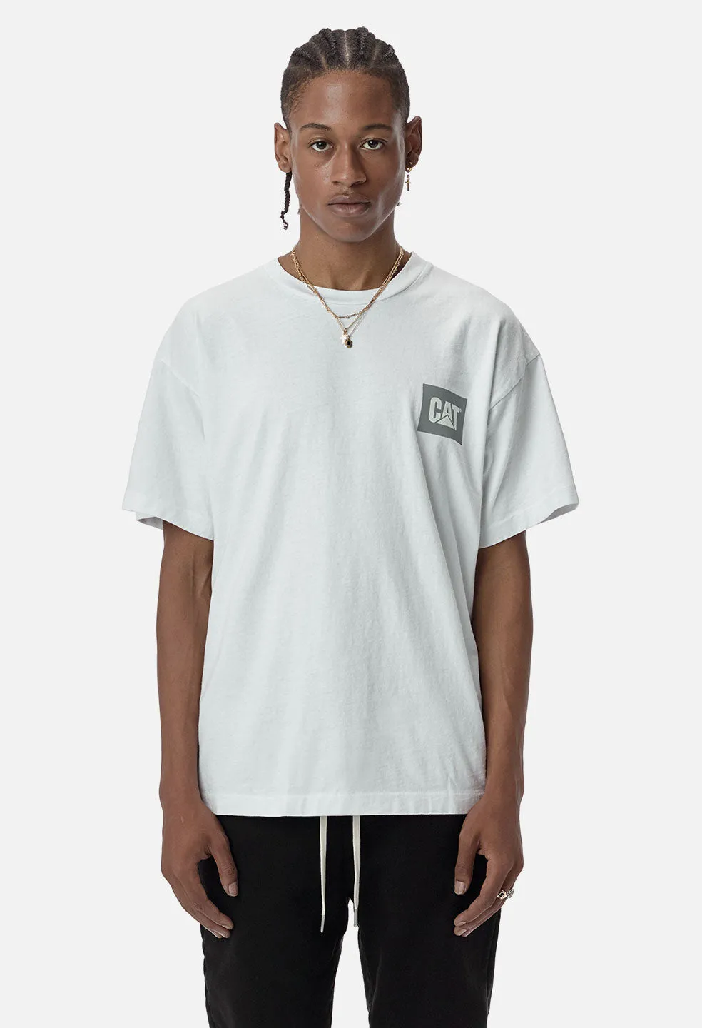 JE X CAT Reflect University Tee / White