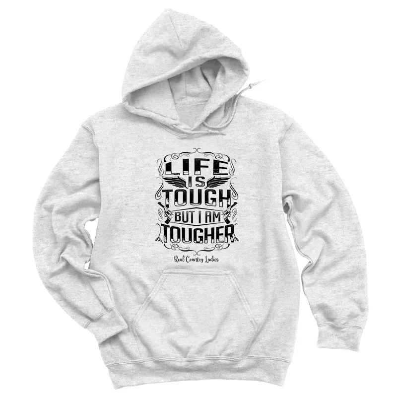 Life Is Tough Black Print Hoodies & Long Sleeves