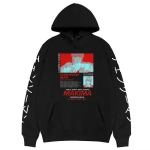 Makima Kanji Denji Anime Hoodie (Colors Available)