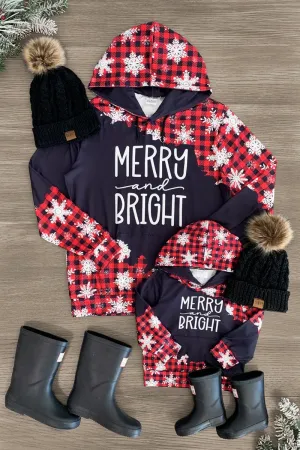 Mom & Me - "Merry & Bright" Snowflake Hoodie