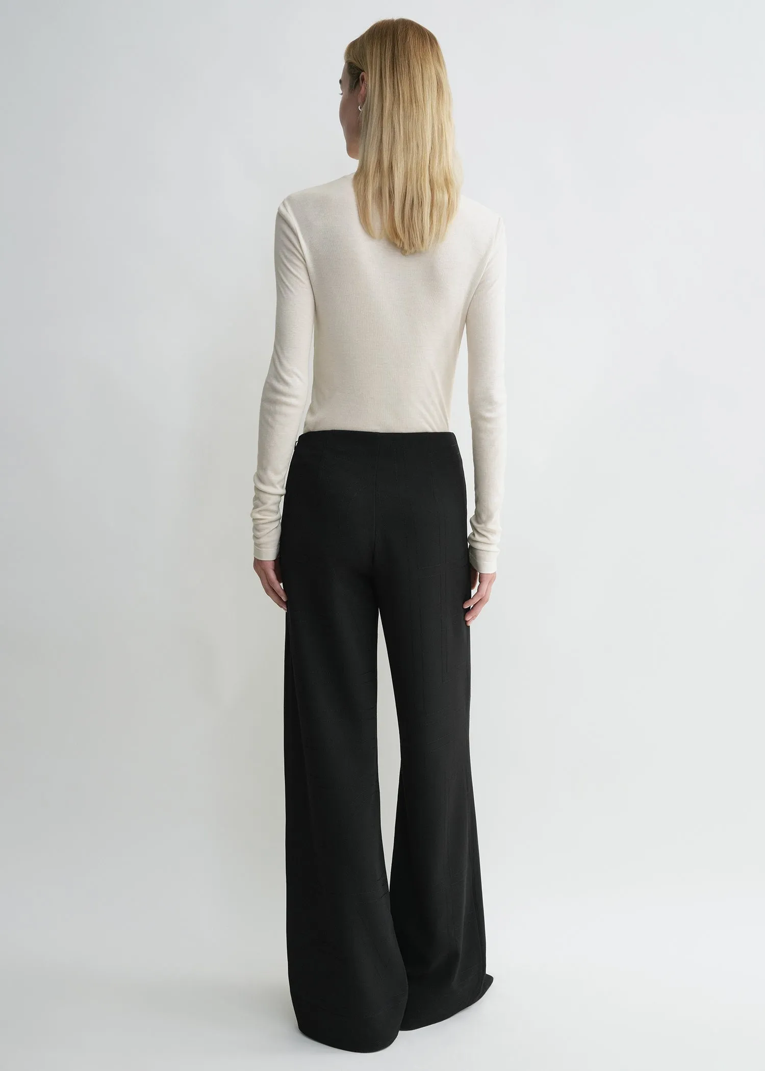 Monogram cady trousers black