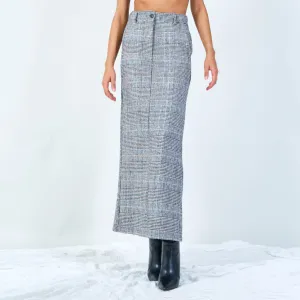 Plaid midi pencil skirt wholesale