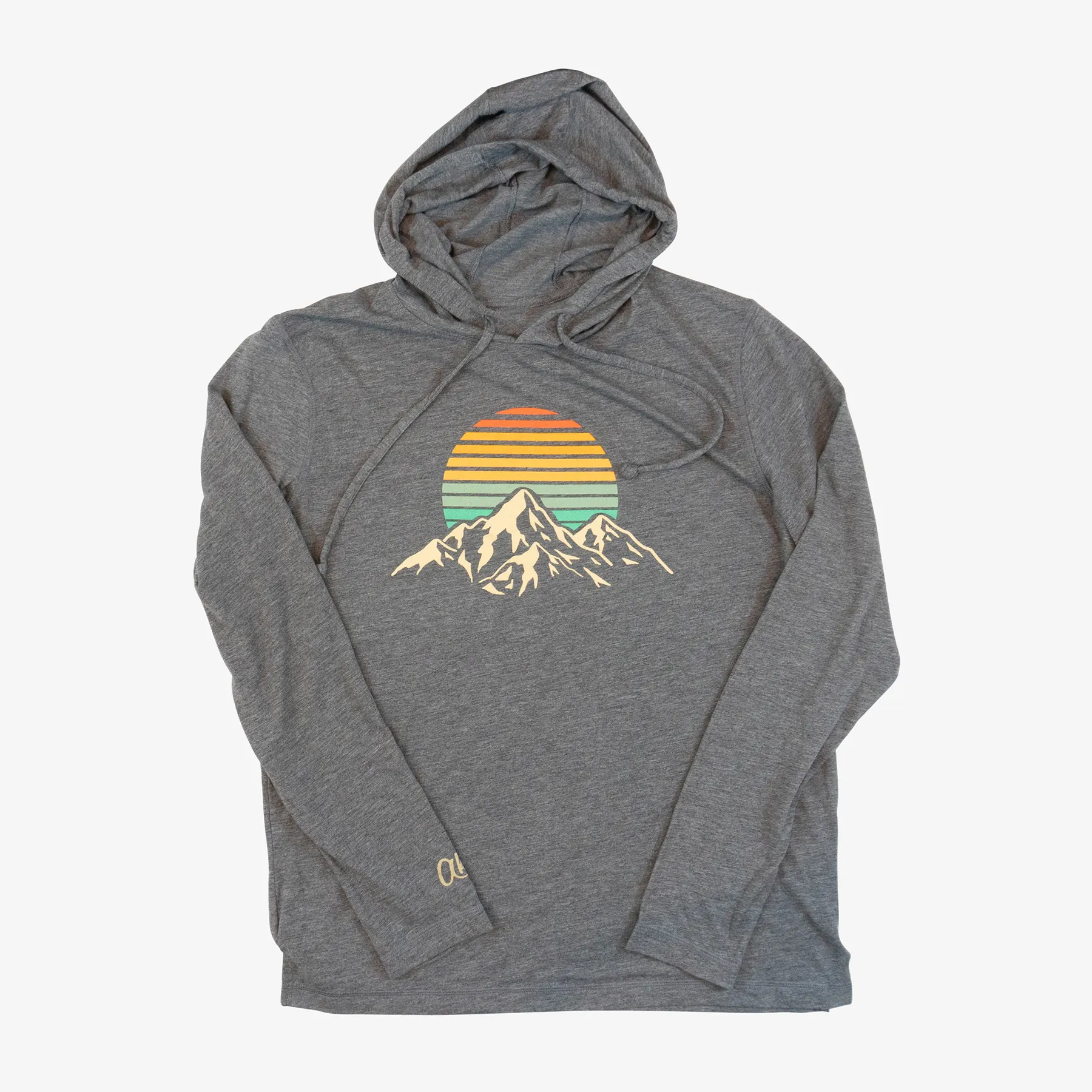 Retro Mountains Hooded Long Sleeve T-Shirt