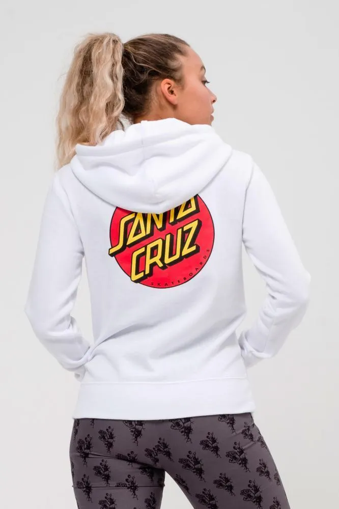 Santa Cruz Classic Dot Women's Hoodie White