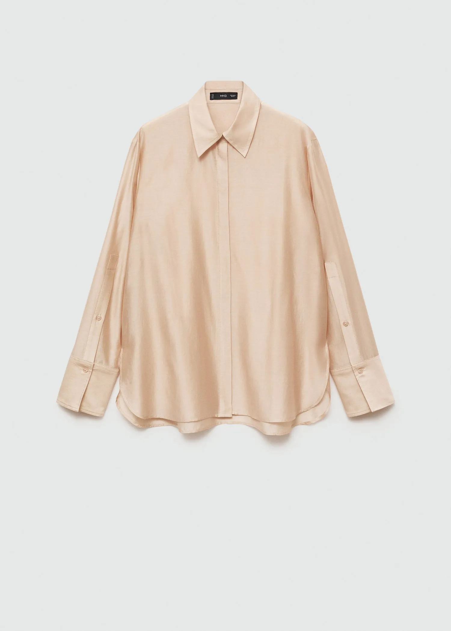 Satin lyocell shirt - Pink