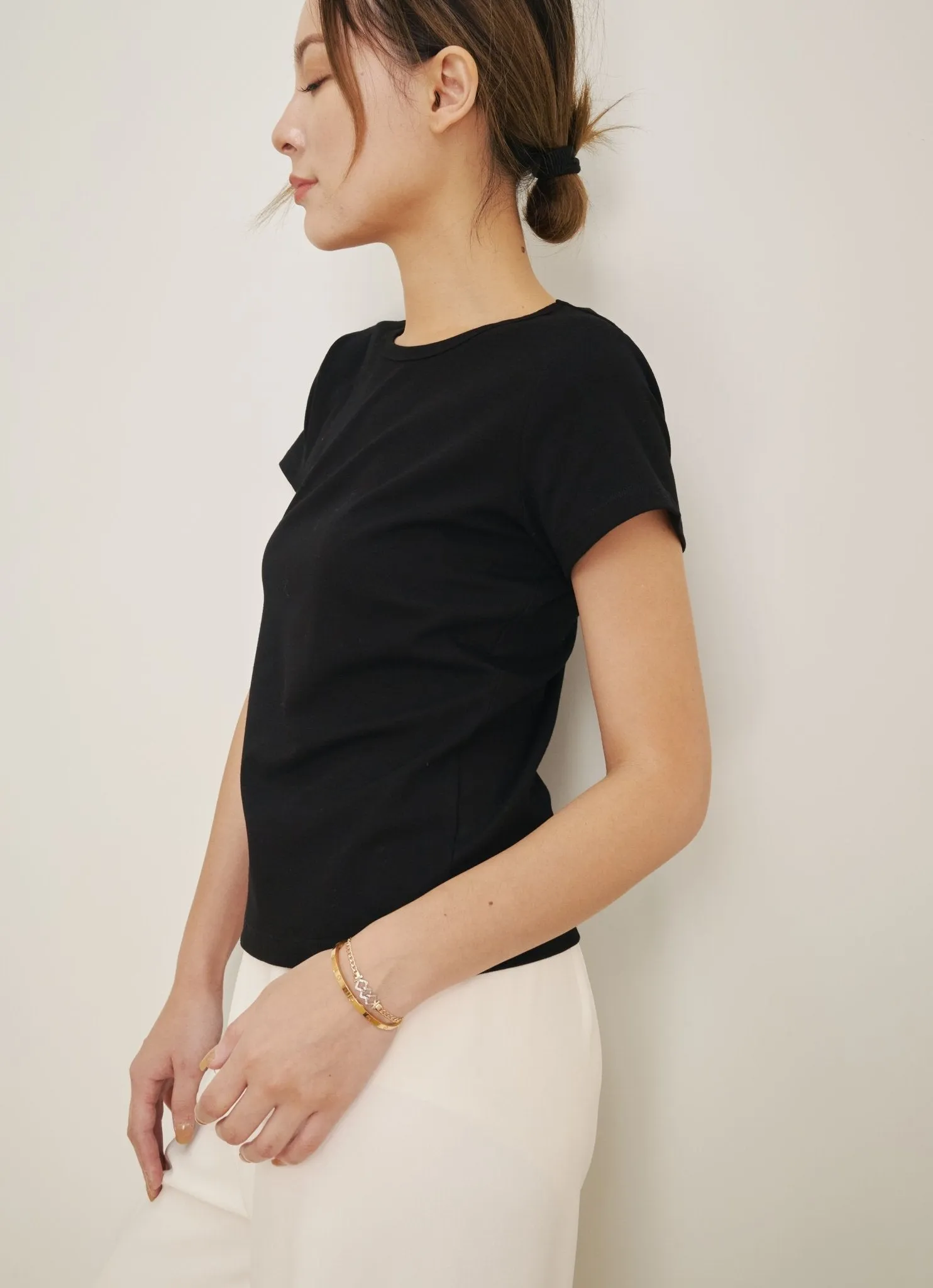 SIGNATURE relaxed jersey tee (Black)