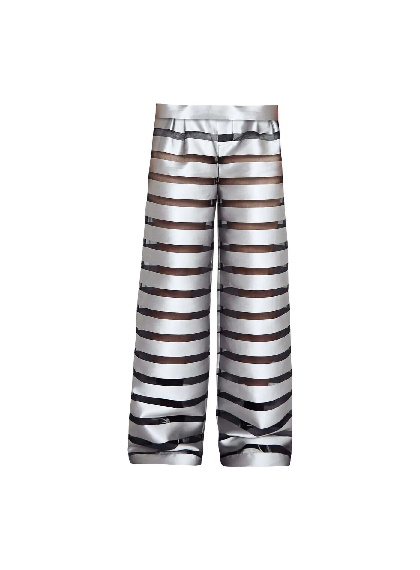 Silver Line Silk Jacquard Trousers