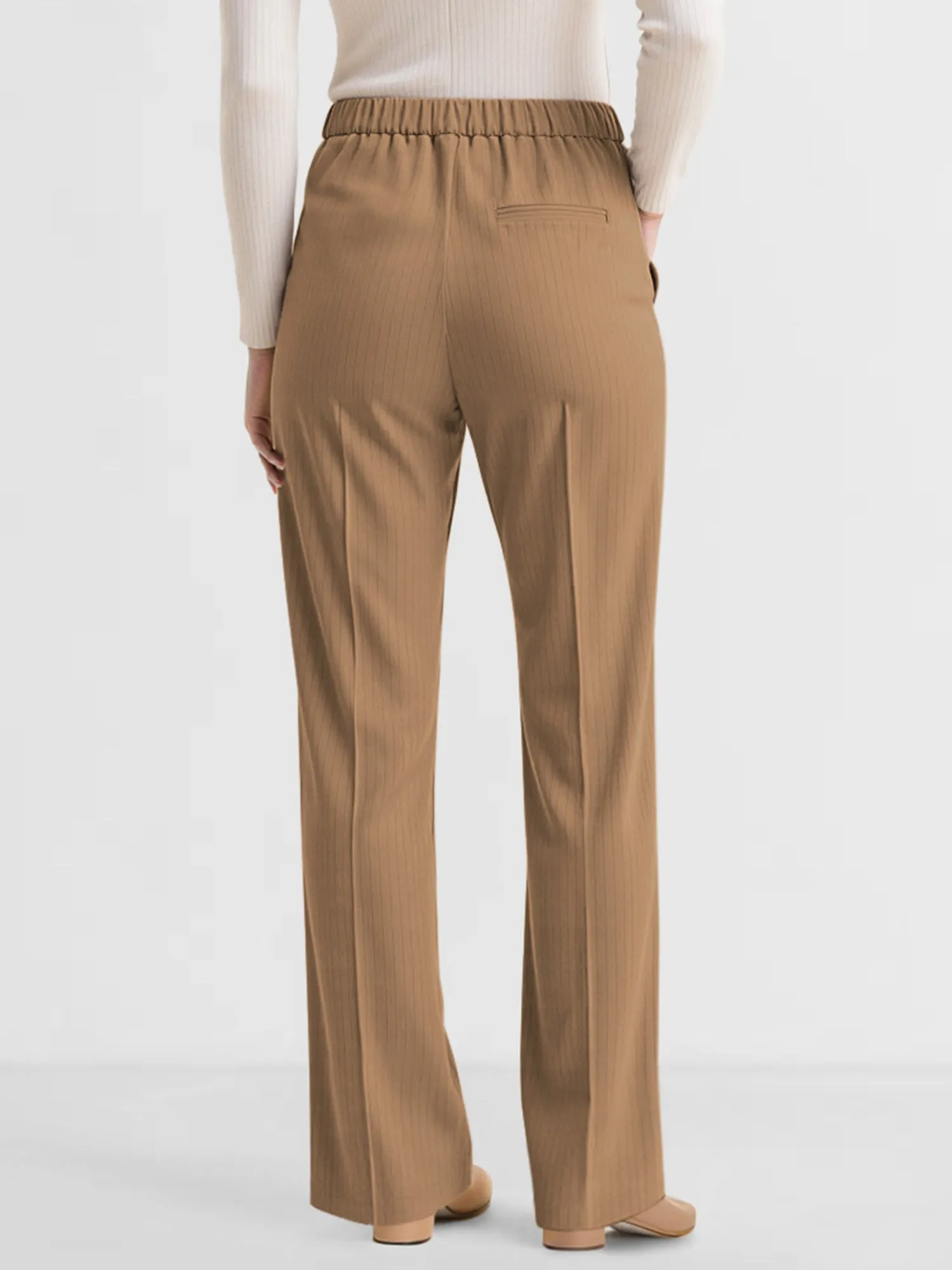 Sleek Style Straight Leg Pin Stripe Pant