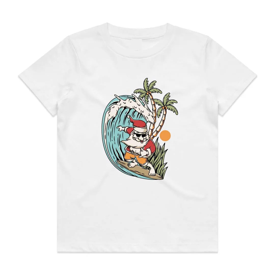 Surf Riding Santa