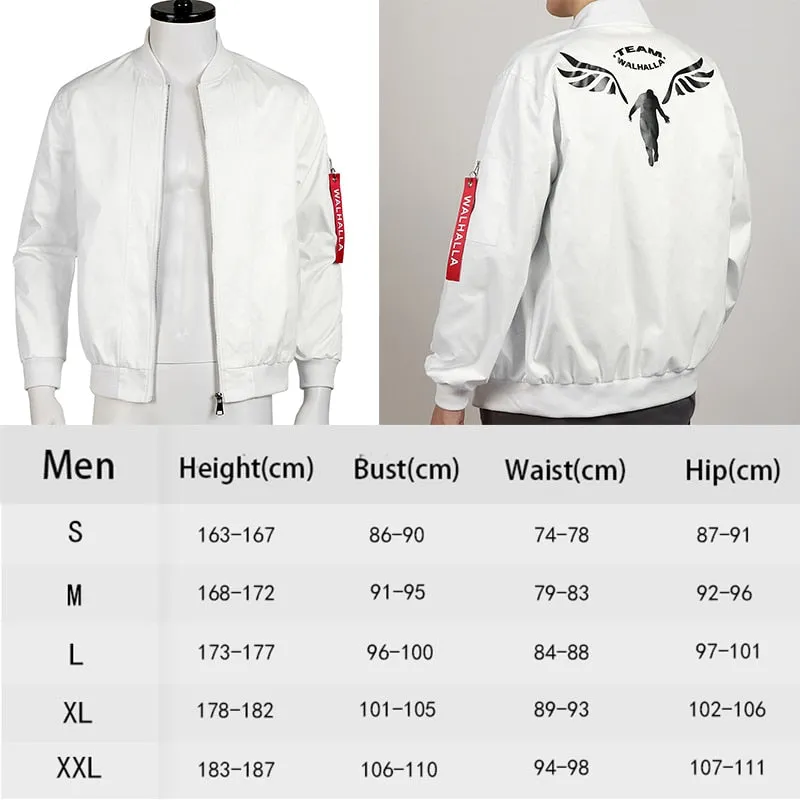 Valhalla/Walhalla Off-white/Gray Bomber Jacket Tokyo Revengers