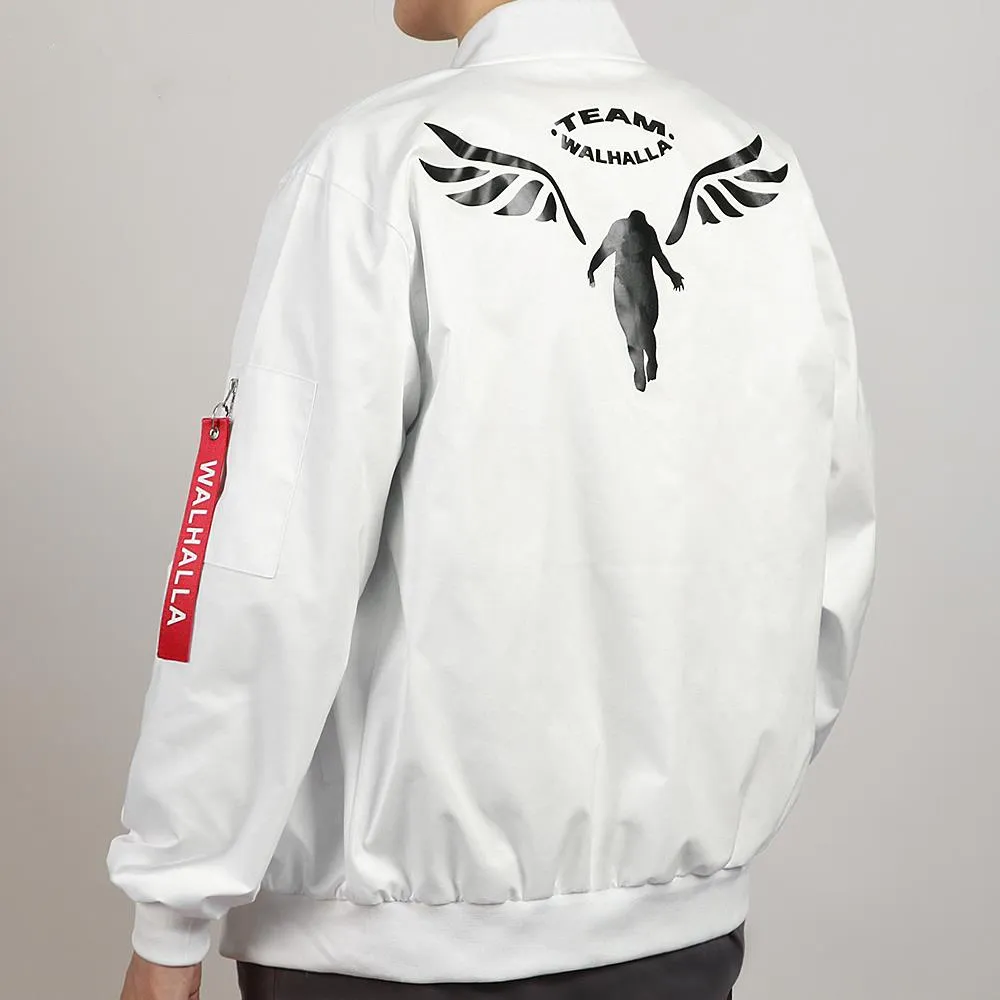 Valhalla/Walhalla Off-white/Gray Bomber Jacket Tokyo Revengers