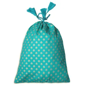 Victoria Turquoise Cotton Gift Bag