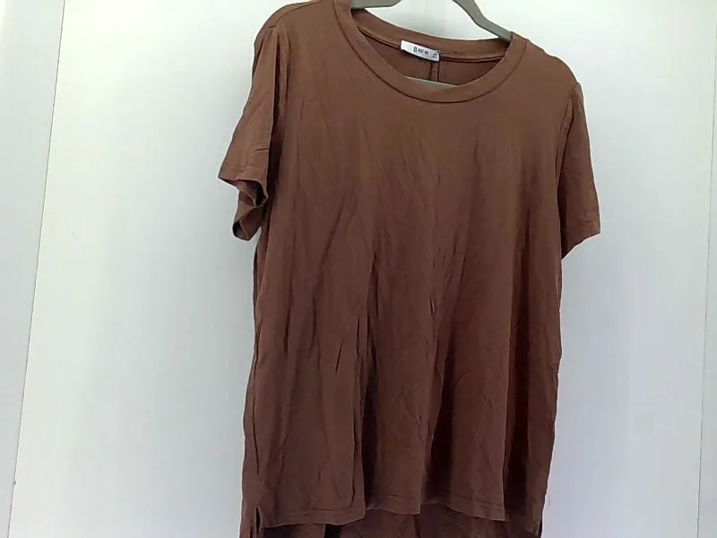 Women's Brown Stretch Strap Pull On Blouse Large