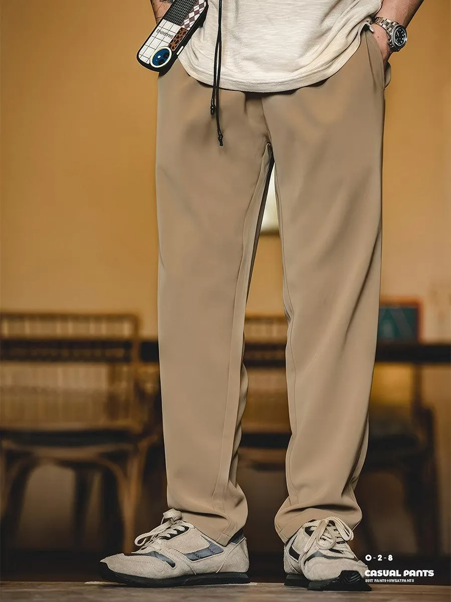 Wrinkle-free Straight-leg Casual Pants